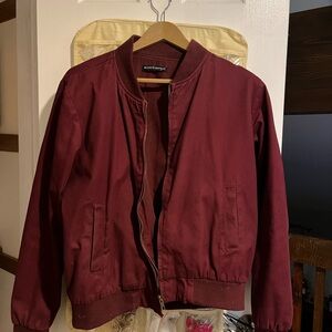 Brandy Melville Burgundy Bomber Jacket